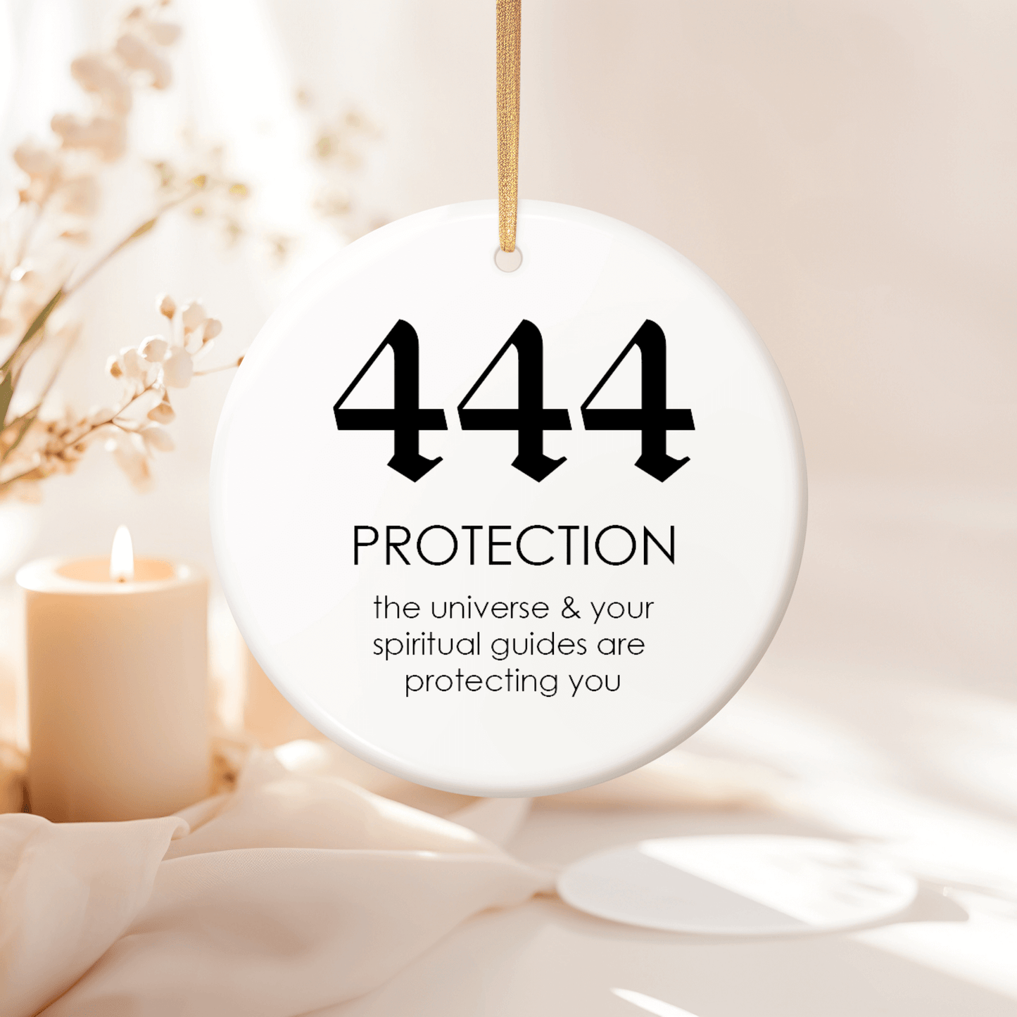 Angel Number 444 - Hanging Ceramic Decoration
