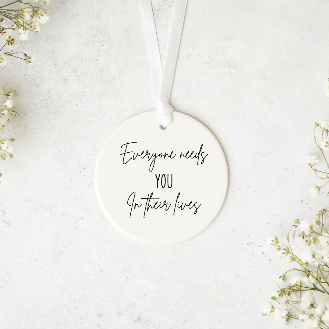 Never forget the difference you make Hanging Ceramic