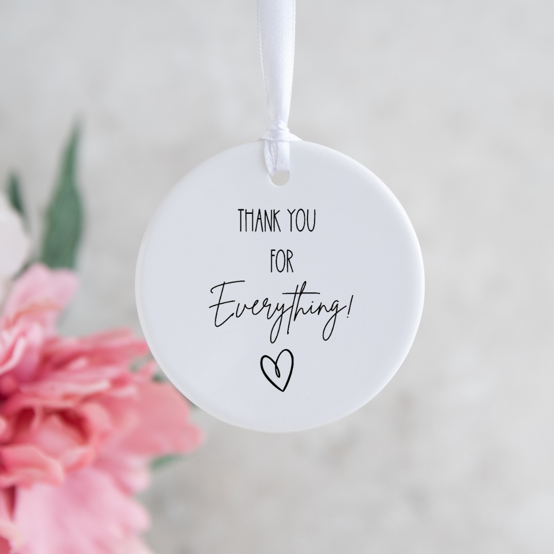 Thank you for everything - Hanging Ceramic