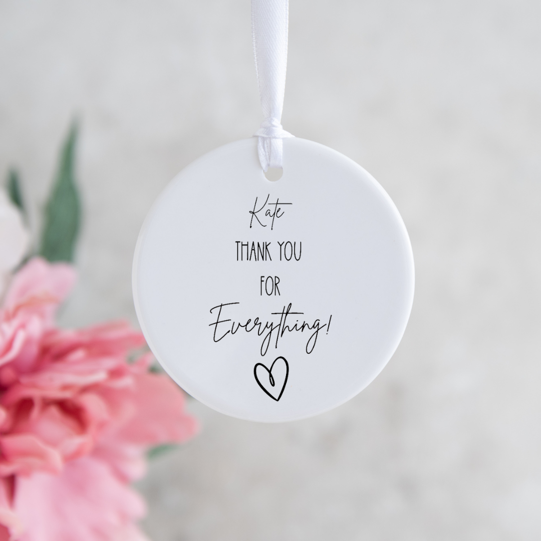 Thank you for everything - Hanging Ceramic