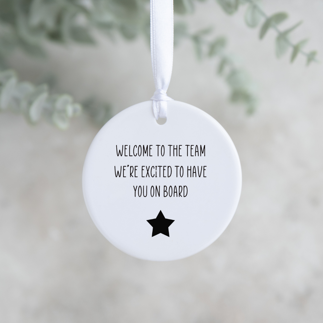 Welcome to the team - Hanging Ceramic