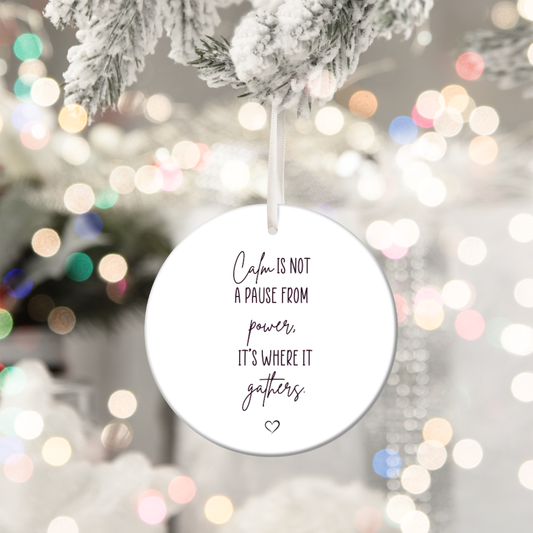 Calm Hanging Ceramic – “Calm is not a pause from power — it’s where it gathers.”